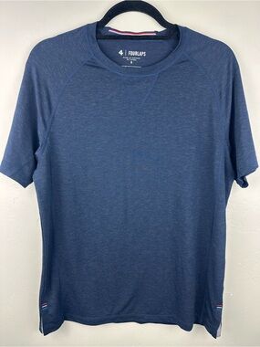Fourlaps Re-OP Navy Performance Athletic Tee Men’s Small